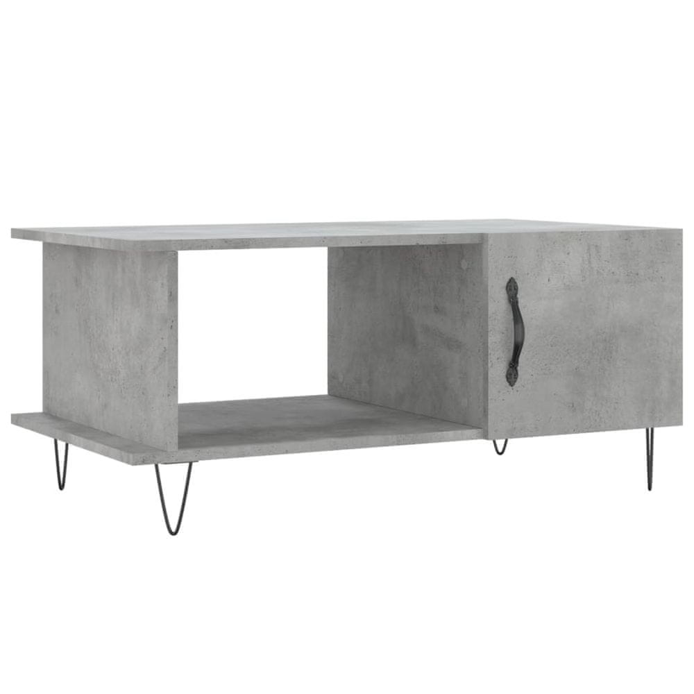 Vidaxl Konferenčný stolík betónovo sivý 90x50x40 cm kompozitné drevo
